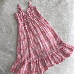 ☀️Pink Plaid Sundress Juniors M